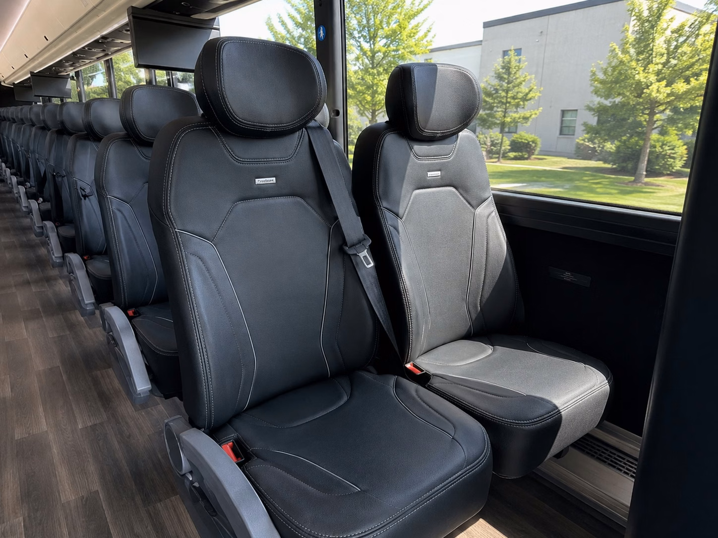 56 passenger charter bus interior